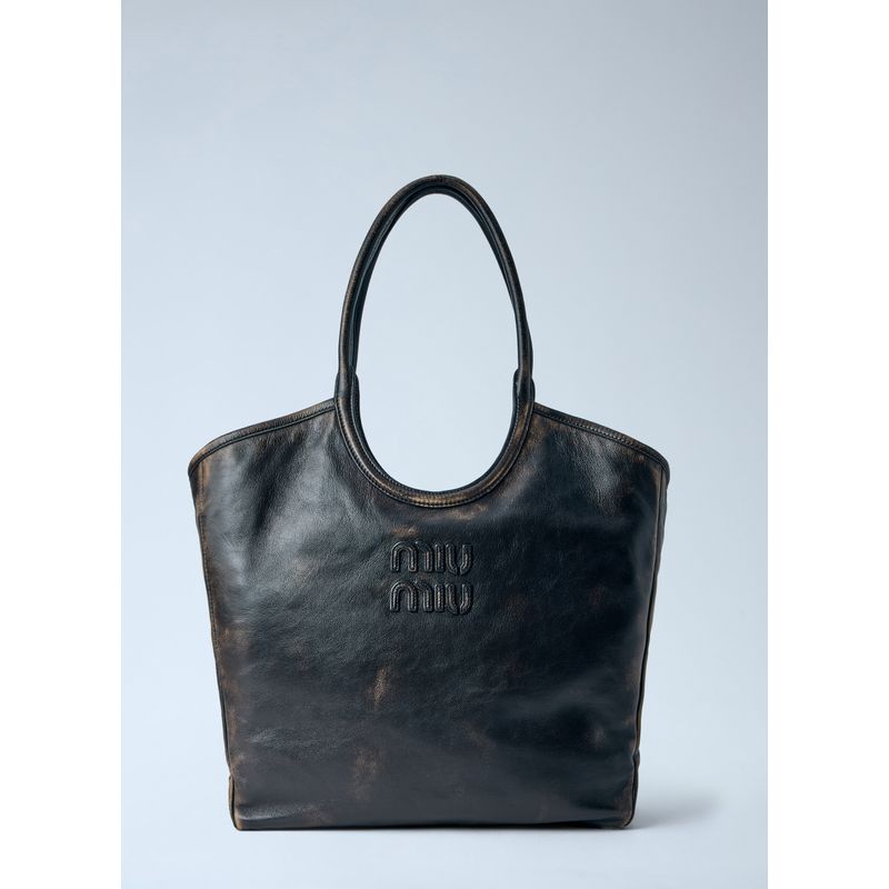 Miu Miu Women Ivy Leather Tote Bag